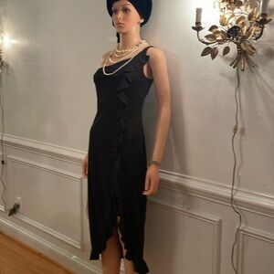 Vintage JESSICA McCLINTOCK For “Gunne Sax black cocktail dress